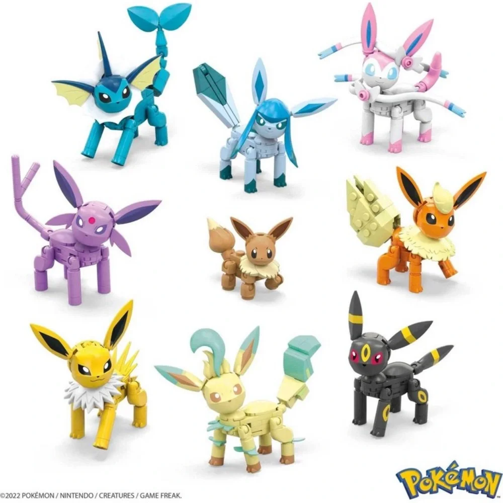 MEGA Pokemon Eevee Evolution Construction Set with character figures 470pc